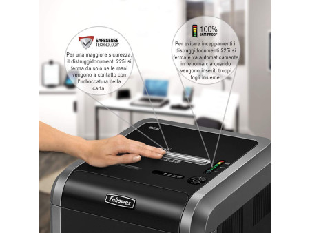 Fellowes Destructeur de docu. Powershred 225I, bandes 5,8 mm