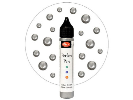 ViVA DECOR Stylo à perles, 28 ml, argent chromé