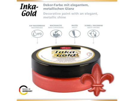 ViVA DECOR Cire Inka-Gold, 62,5 g, rouge lave