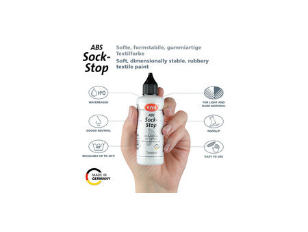 ViVA DECOR Peinture antidérapante ABS Sock-Stop, rose
