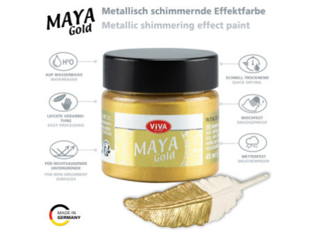 ViVA DECOR Maya Gold, 45 ml, or jaune
