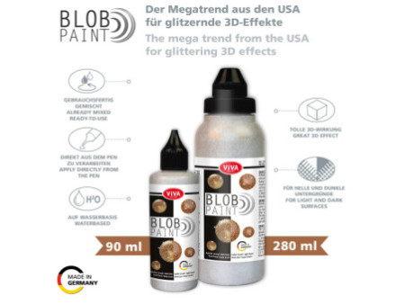 ViVA DECOR Blob Paint, 90 ml, paillettes bronze