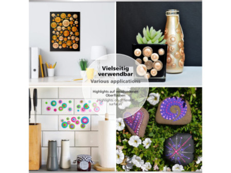 ViVA DECOR Blob Paint, 90 ml, paillettes d'or rose