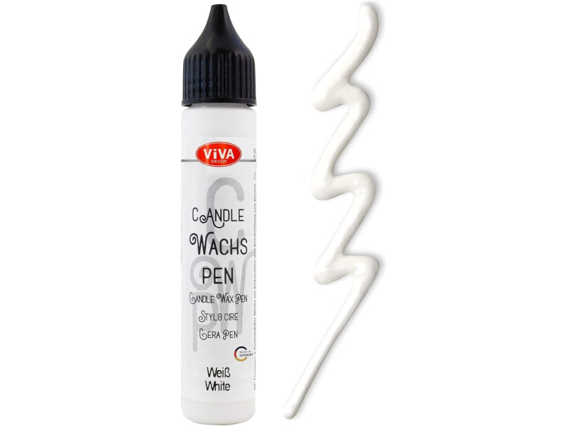 ViVA DECOR Candle Wachs Pen, 28 ml, blanc