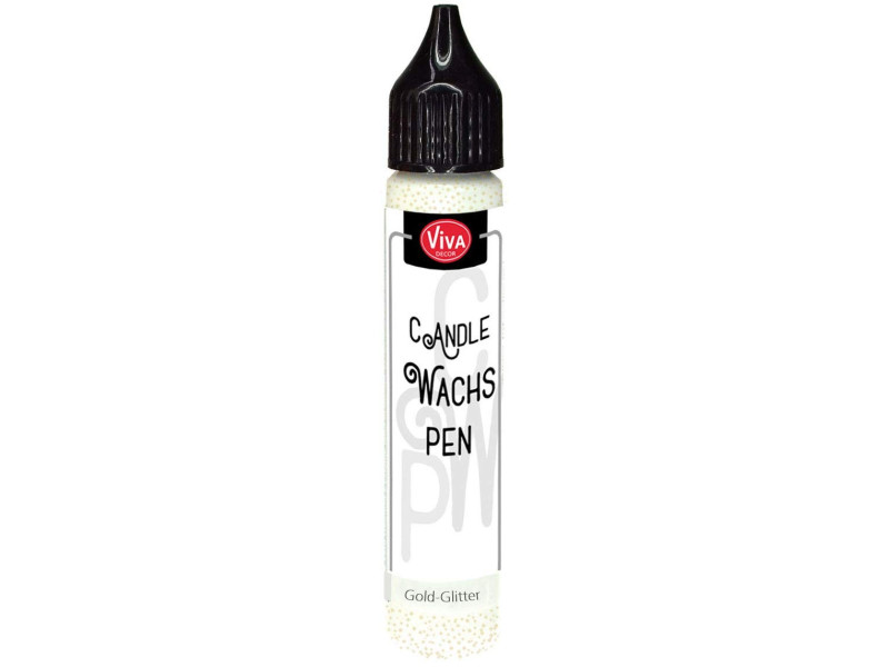 ViVA DECOR Candle Wachs Pen, 28 ml, paillettes d'or