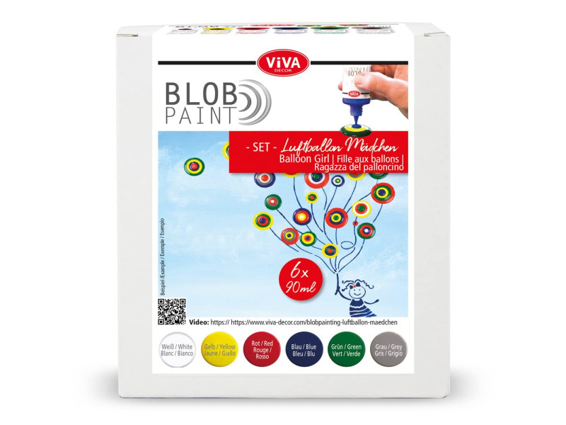 ViVA DECOR Set de peinture Blob Paint 'Fillette aux ballons'