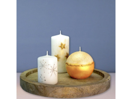 ViVA DECOR Candle Wachs Pen, 28 ml, set de 4, argent/or