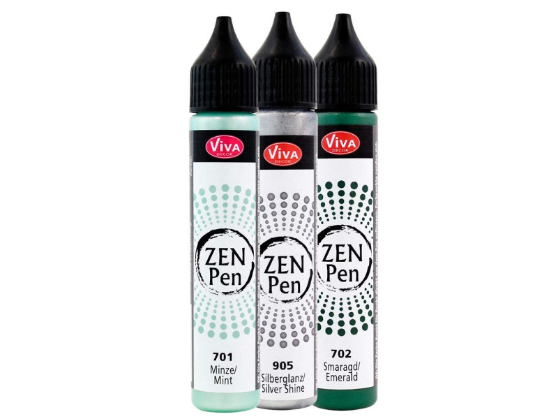 ViVA DECOR Stylo à perle Zen Pen 'Couleur du milieu',set de3