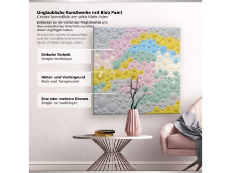 ViVA DECOR Peinture Blob Paint 'Modern Pastel', 6 pièces