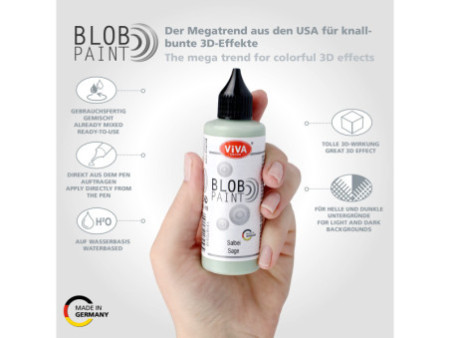 ViVA DECOR Peinture Blob Paint 90 ml, sauge