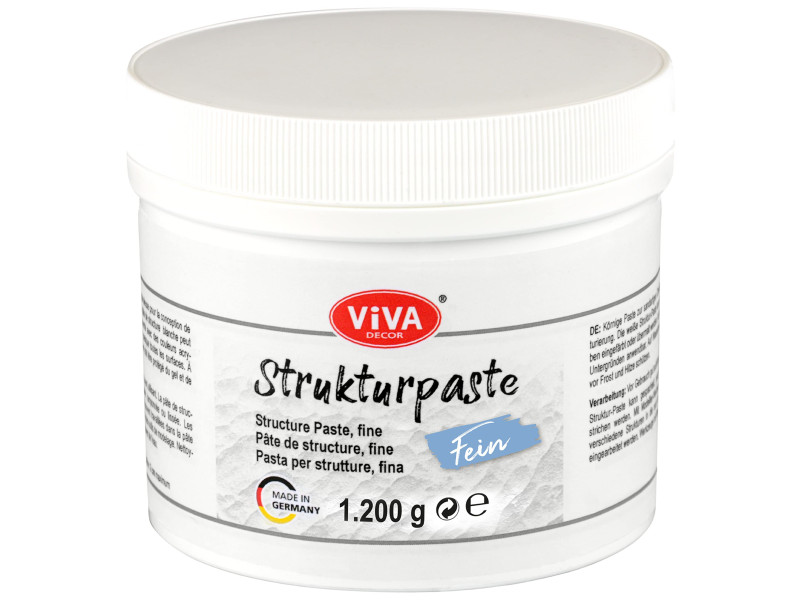 ViVA DECOR Pâte structurée fine, blanc, 1.200 g