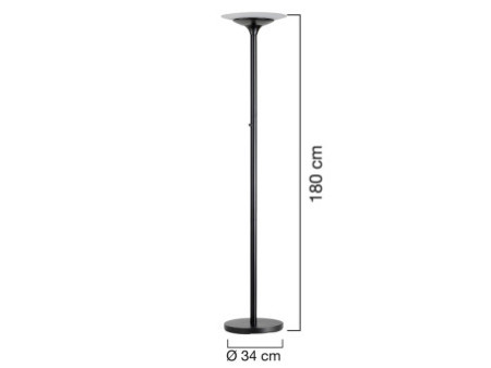 UNiLUX Lampadaire à LED VARIAGLASS, couleur: noir