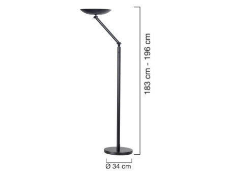 UNiLUX Lampadaire à LED VARIALUX, couleur: noir