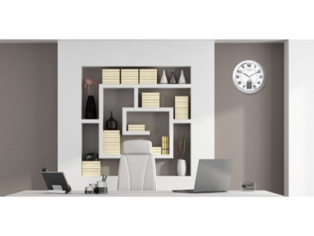 UNiLUX Horloge murale à quartz 'INSTINCT', argent