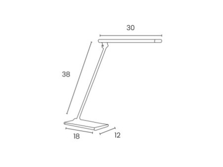 UNiLUX Lampe de bureau à LED TERRA, couleur: gris métallisé