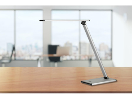 UNiLUX Lampe de bureau à LED TERRA, couleur: gris métallisé