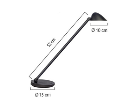 UNiLUX Lampe de bureau à LED JACK, avec port USB, noir