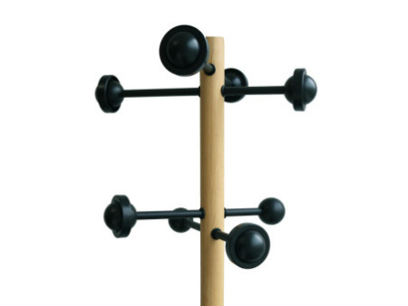 UNiLUX Porte-manteau 'ACCUEIL', hauteur: 1750 mm, noir/hêtre