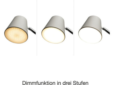 UNiLUX Lampe de bureau à LED VICKY, dimmable, hêtre/blanc