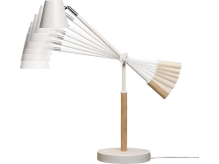 UNiLUX Lampe de bureau à LED VICKY, dimmable, hêtre/blanc