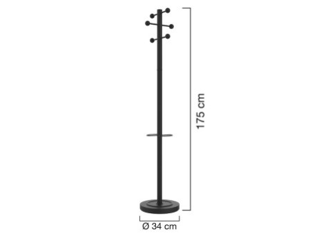 UNiLUX Portemanteau 'ACCESS', hauteur: 1.750 mm, noir