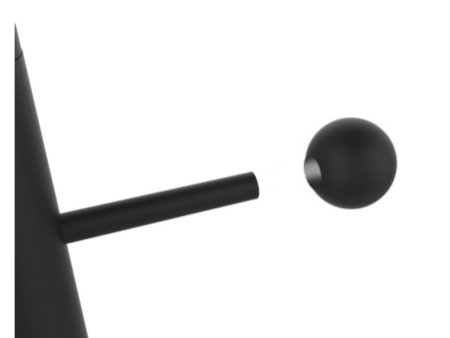 UNiLUX Portemanteau 'ACCESS', hauteur: 1.750 mm, noir
