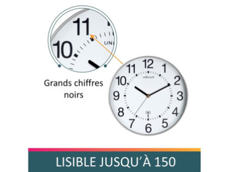 UNiLUX Horloge murale radio-pilotée 'MAXI WAVE', noir