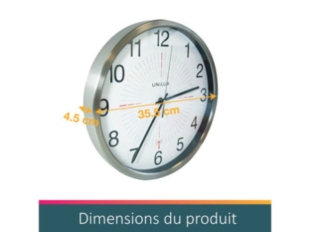 UNiLUX Horloge murale radio-pilotée 'OUTDOOR', argent