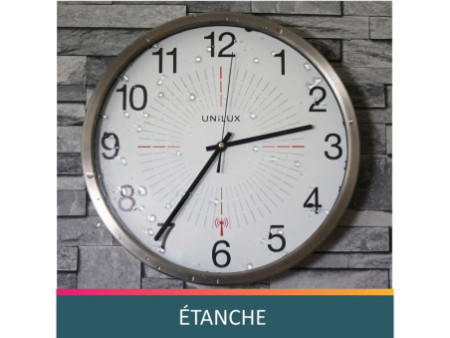 UNiLUX Horloge murale radio-pilotée 'OUTDOOR', argent