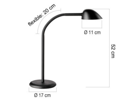 UNiLUX Lampe de bureau à LED EASY, noir