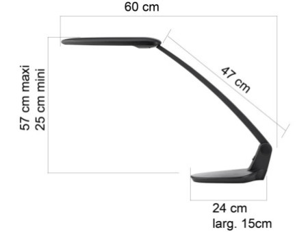 UNiLUX Lampe de bureau à LED BRIO 2.0, noir