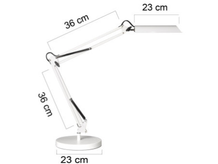 UNiLUX Lampe de bureau à LED SWINGO, blanc