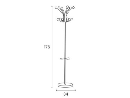 UNiLUX Portemanteau sur pied HAKEA, hauteur: 1.760 mm