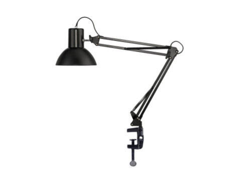 UNiLUX Lampe de bureau SUCCESS 66, pince/socle, noir