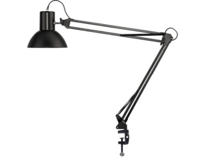UNiLUX Lampe de bureau SUCCESS 80, pince/socle, noir