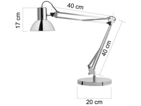 UNiLUX Lampe de bureau à LED SUCCESS 80, pince/socle, chrome