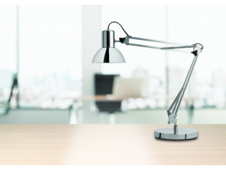 UNiLUX Lampe de bureau à LED SUCCESS 80, pince/socle, chrome