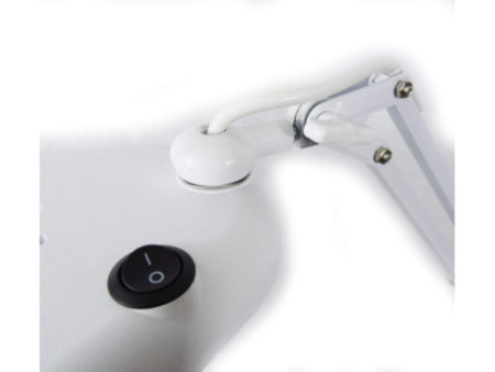 UNiLUX Lampe loupe à LED ZOOM, avec pince de table, blanc
