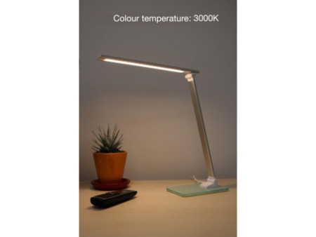 UNiLUX Lampe de bureau à LED POPY, dimmable, socle en verre