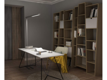UNiLUX Lampadaire à LED STRATUS, dimmable, argent
