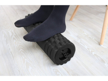 UNiLUX Repose-pieds ROLLER FEET, structure en relief, noir