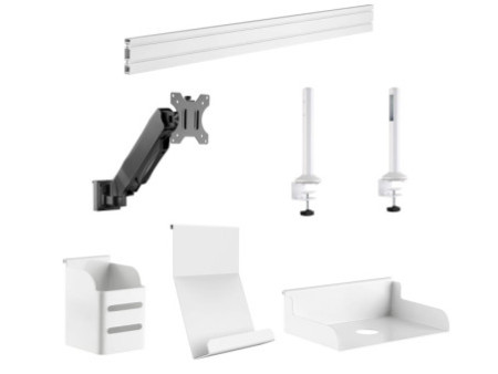 UNiLUX Support pour bras pour écran ERGO STATION, blanc