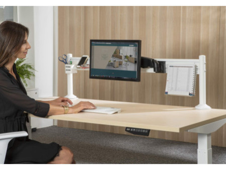 UNiLUX Support pour bras pour écran ERGO STATION, blanc