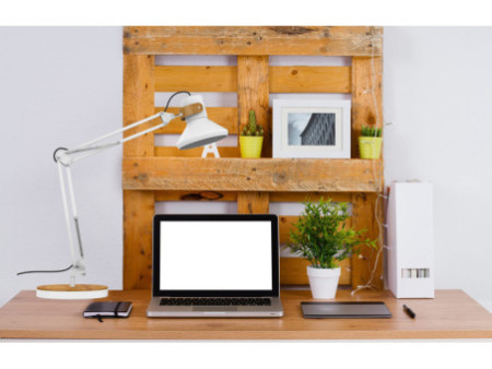 UNILUX Lampe de bureau à LED BAYA BAMBOO, blanc - bambou