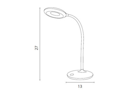 UNiLUX Lampe de bureau à LED GALY 1200, dimmable, blanc