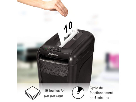 Fellowes Destructeur de documents Powershred 60Cs, noir