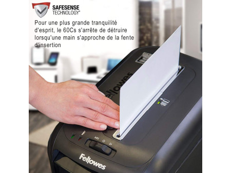 Fellowes Destructeur de documents Powershred 60Cs, noir