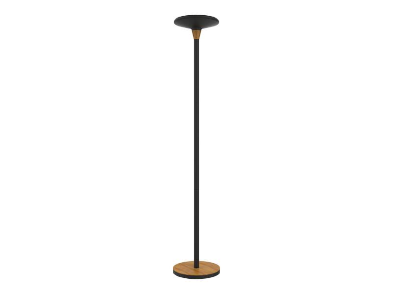 UNiLUX Lampadaire à LED BALY BAMBOO, dimmable, noir-bambou