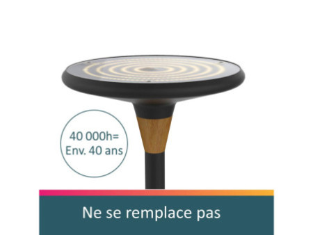 UNiLUX Lampadaire à LED BALY BAMBOO, dimmable, noir-bambou