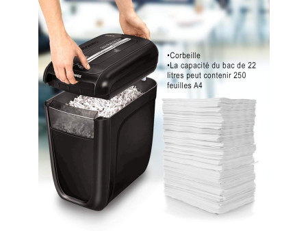 Fellowes Destructeur de documents Powershred 60Cs, noir